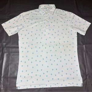Johnnie-O Prep-Formance Geometric Diamond Print Golf Polo Shirt Men’s Size M